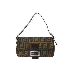 FENDI Mamma Bucket Shoulder Bag Zucca Brown Black